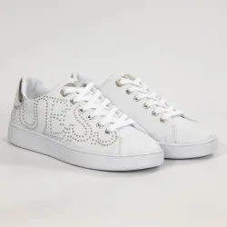 Basket de ville basse femme Guess slide logo Blanc - ZESHOES