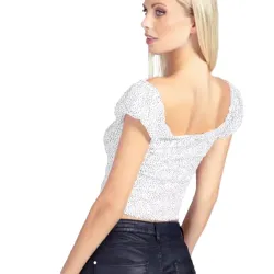 Debardeur femme Guess Dentelle Blanc - ZESHOES