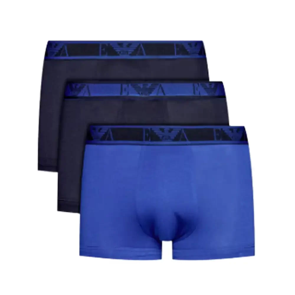 Boxer homme Emporio Armani  Bleu  Pack x3 unlimited logo