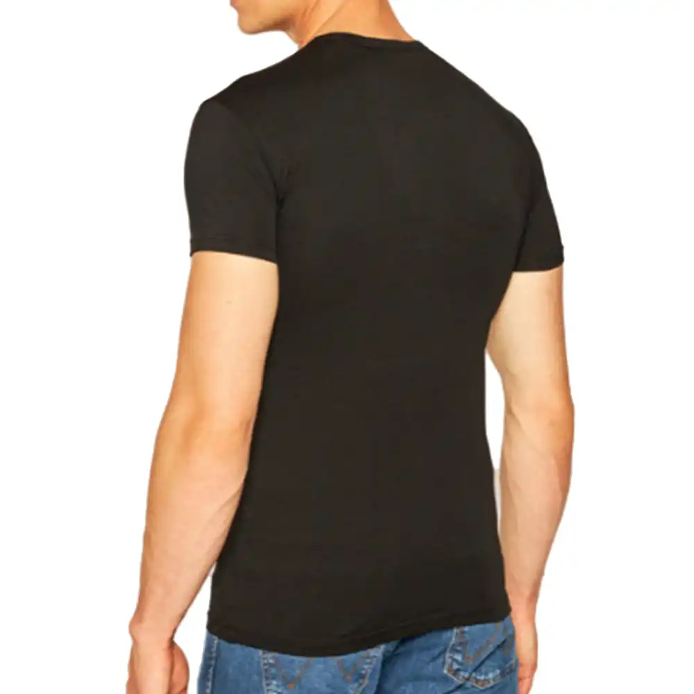 T shirt manche courte homme Emporio Armani Pack x2 tee shirt Noir - ZESHOES