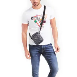 Pochette homme Guess unlimited logo Noir - ZESHOES Pochette homme Guess unlimited logo Noir - ZESHOES