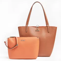 Sac a main femme Guess Cabas alby Marron - ZESHOES Sac a main femme Guess Cabas alby Marron - ZESHOES