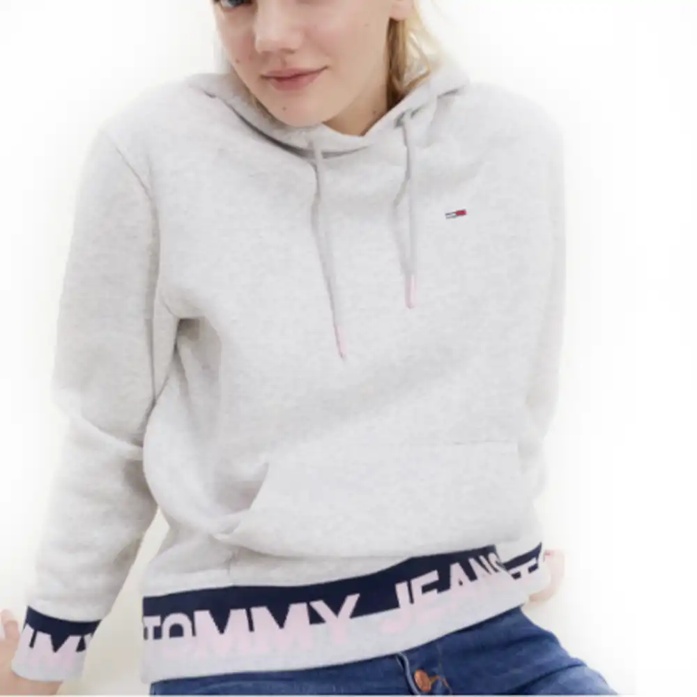 Sweat shirt femme Tommy Jeans Branded hem Gris - ZESHOES