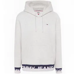 Sweat shirt femme Tommy Jeans Branded hem Gris - ZESHOES Sweat shirt femme Tommy Jeans Branded hem Gris - ZESHOES