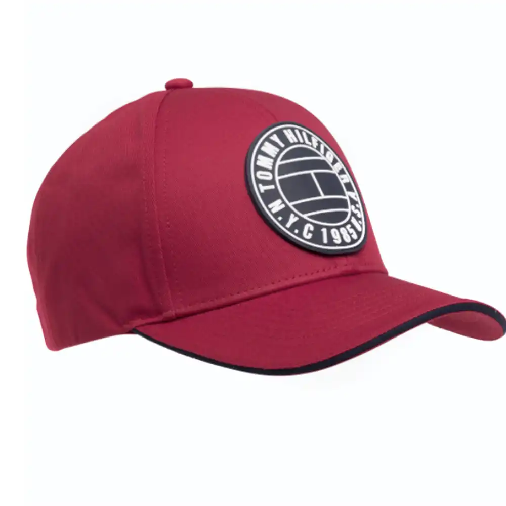 Casquette homme Tommy Jeans round patch Rouge - ZESHOES