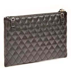 Pochette femme Guess Dinner date capitonne Noir - ZESHOES Pochette femme Guess Dinner date capitonne Noir - ZESHOES