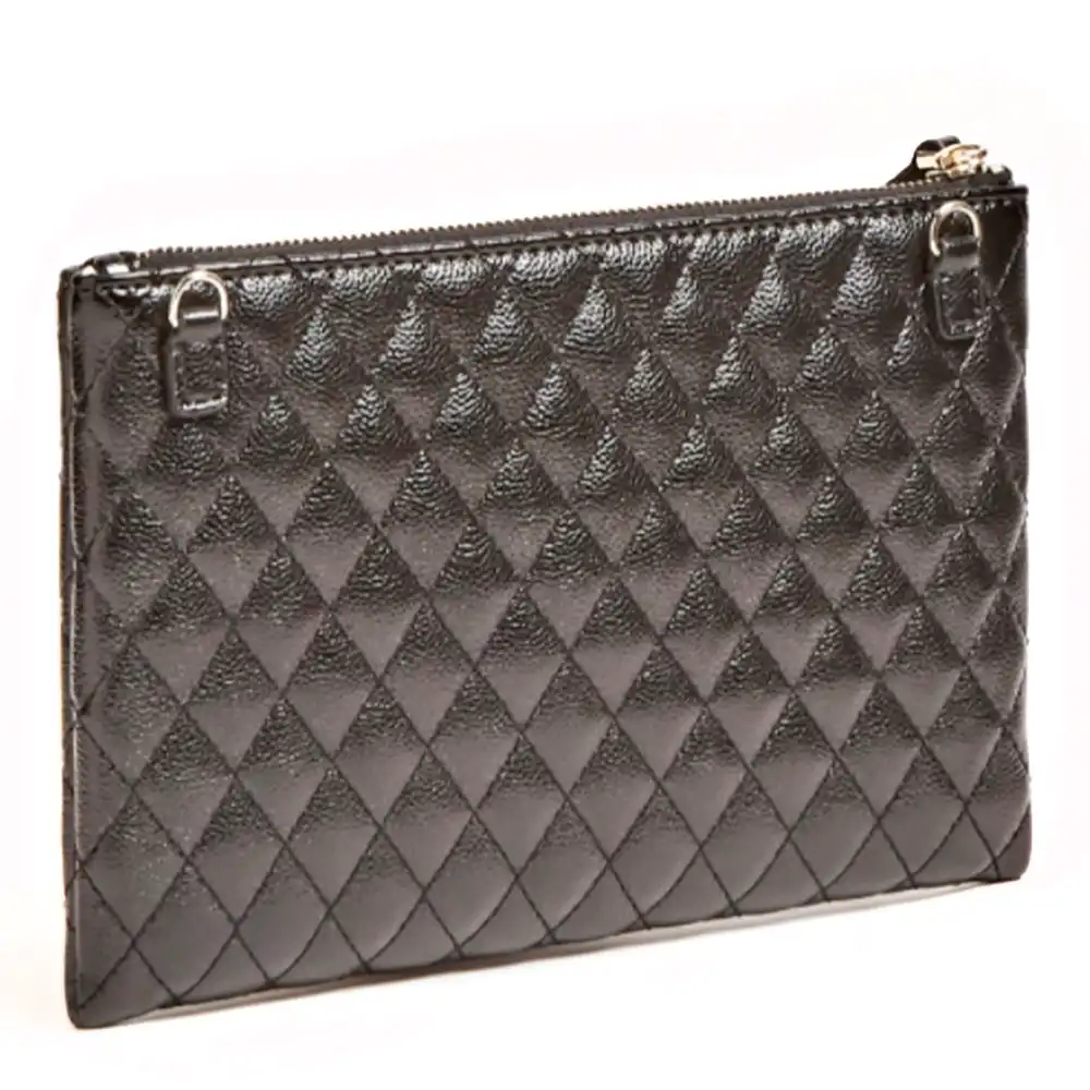 Pochette femme Guess Dinner date capitonne Noir - ZESHOES Pochette femme Guess Dinner date capitonne Noir - ZESHOES
