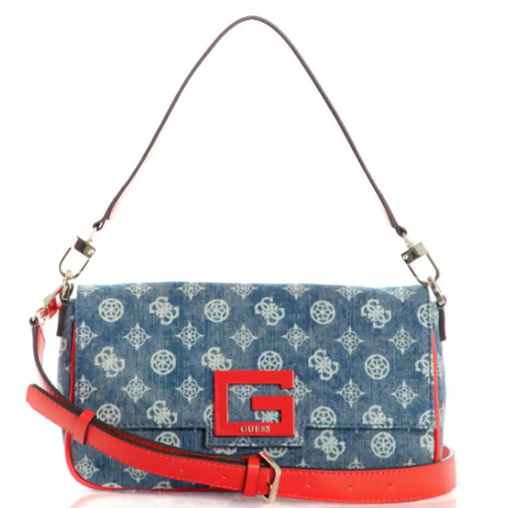 Pochette femme Guess front logo Jeans - ZESHOES