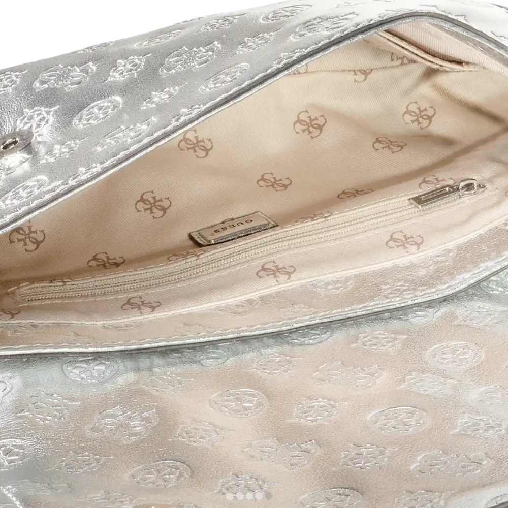 Pochette femme Guess Big dinner date Argent - ZESHOES