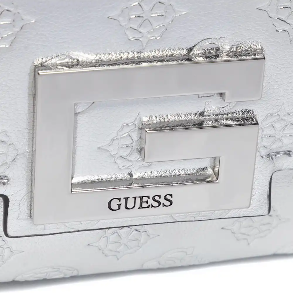 Pochette femme Guess Big dinner date Argent - ZESHOES