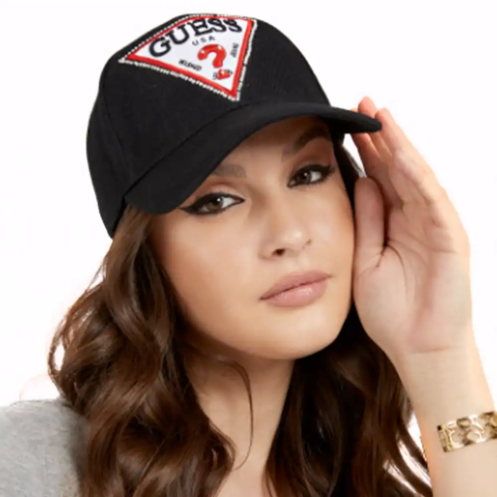 Casquette femme Guess Application-bijou Noir - ZESHOES