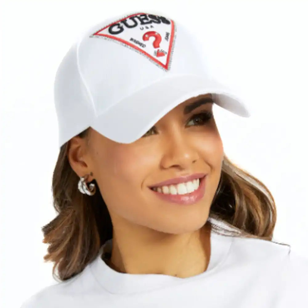 Casquette femme Guess Application-bijou Blanc - ZESHOES