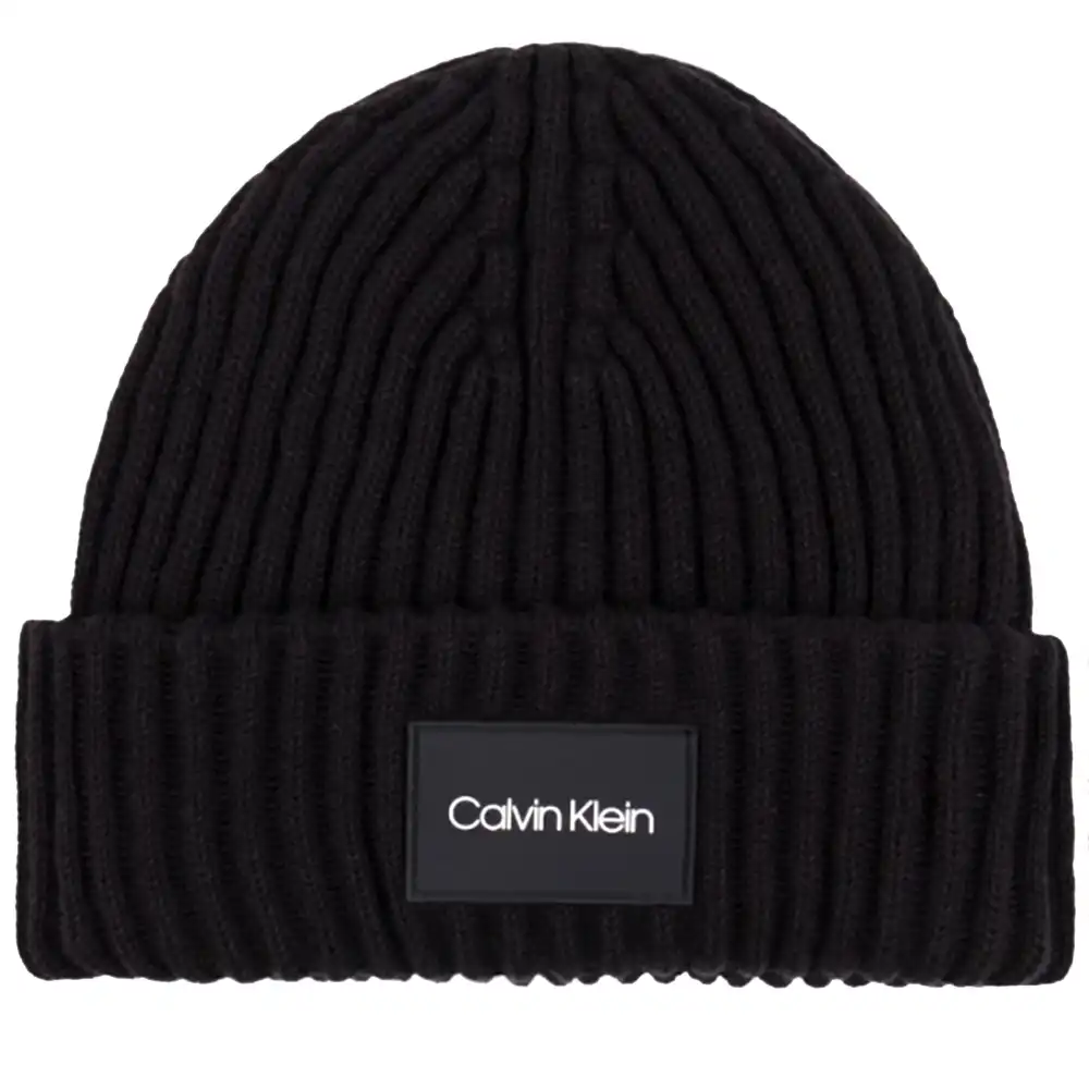 Bonnet homme Calvin Klein Beanie Noir - ZESHOES