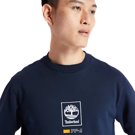 Sweat shirt homme Timberland Bleu Logo arbre