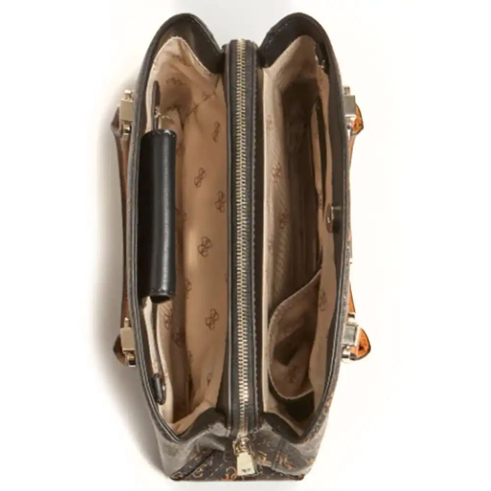 Sac a main femme Guess Tyren logo 4g Marron - ZESHOES