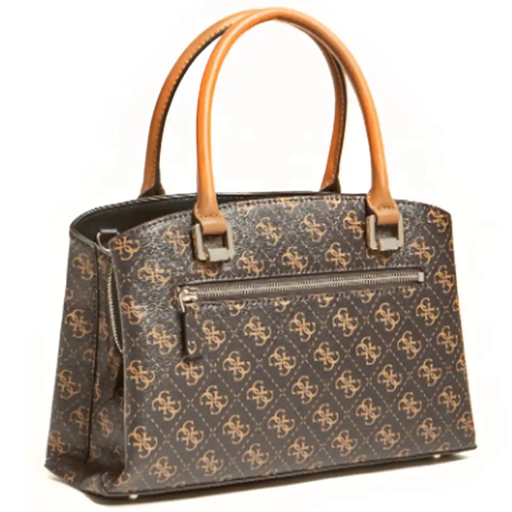Sac a main femme Guess Tyren logo 4g Marron - ZESHOES