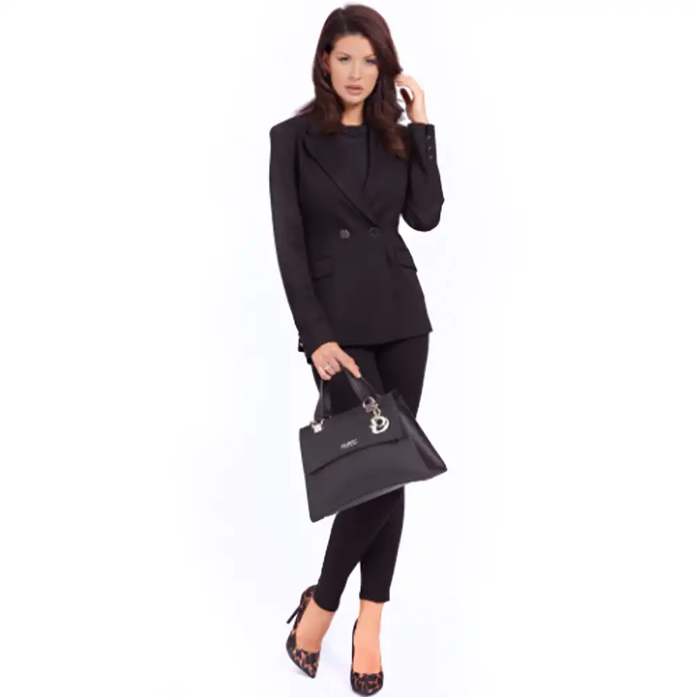 Sac a main femme Guess Dalma breloque logo Noir - ZESHOES