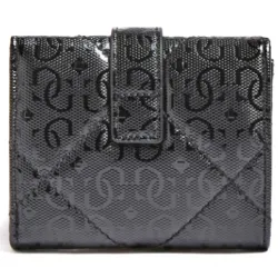 Portefeuille femme Guess Dilla capitonne Noir - ZESHOES Portefeuille femme Guess Dilla capitonne Noir - ZESHOES
