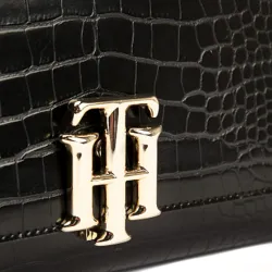 Pochette femme Tommy Jeans Finition crocodile Noir - ZESHOES Pochette femme Tommy Jeans Finition crocodile Noir - ZESHOES
