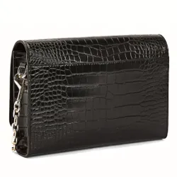 Pochette femme Tommy Jeans Finition crocodile Noir - ZESHOES Pochette femme Tommy Jeans Finition crocodile Noir - ZESHOES