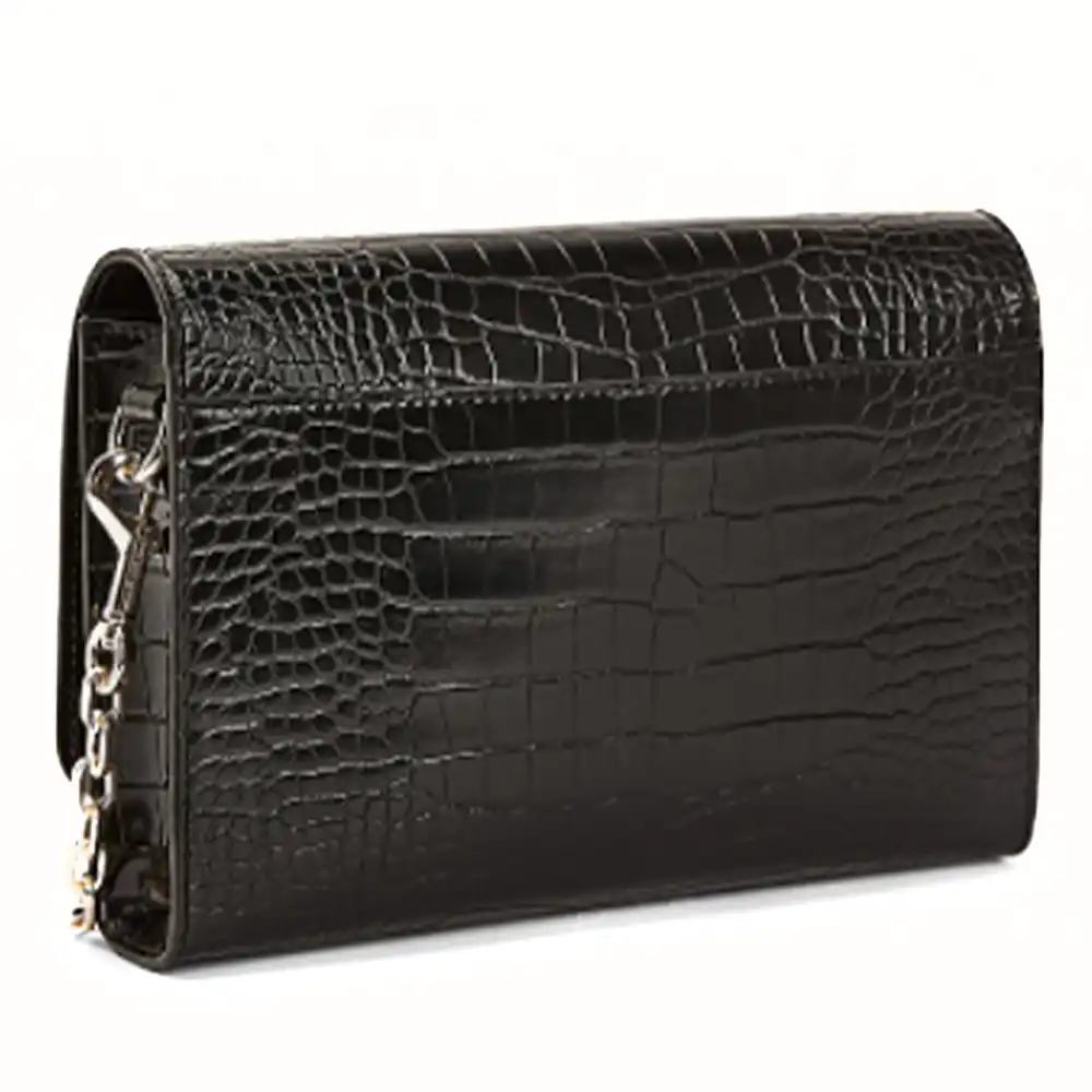 Pochette femme Tommy Jeans Finition crocodile Noir - ZESHOES Pochette femme Tommy Jeans Finition crocodile Noir - ZESHOES
