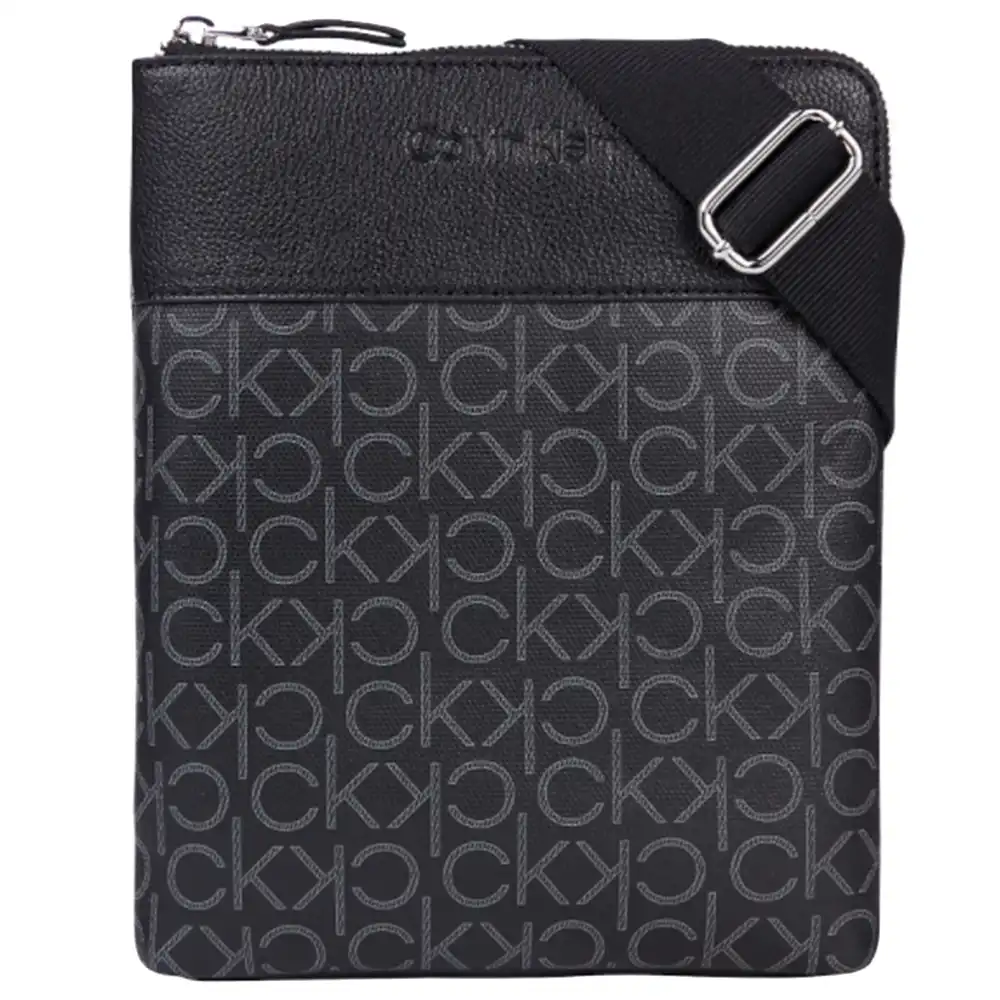 Pochette homme Calvin Klein Unlimited logo Noir - ZESHOES Pochette homme Calvin Klein Unlimited logo Noir - ZESHOES