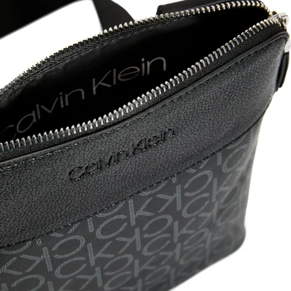 Pochette homme Calvin Klein Unlimited logo Noir - ZESHOES Pochette homme Calvin Klein Unlimited logo Noir - ZESHOES