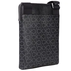Pochette homme Calvin Klein Unlimited logo Noir - ZESHOES Pochette homme Calvin Klein Unlimited logo Noir - ZESHOES