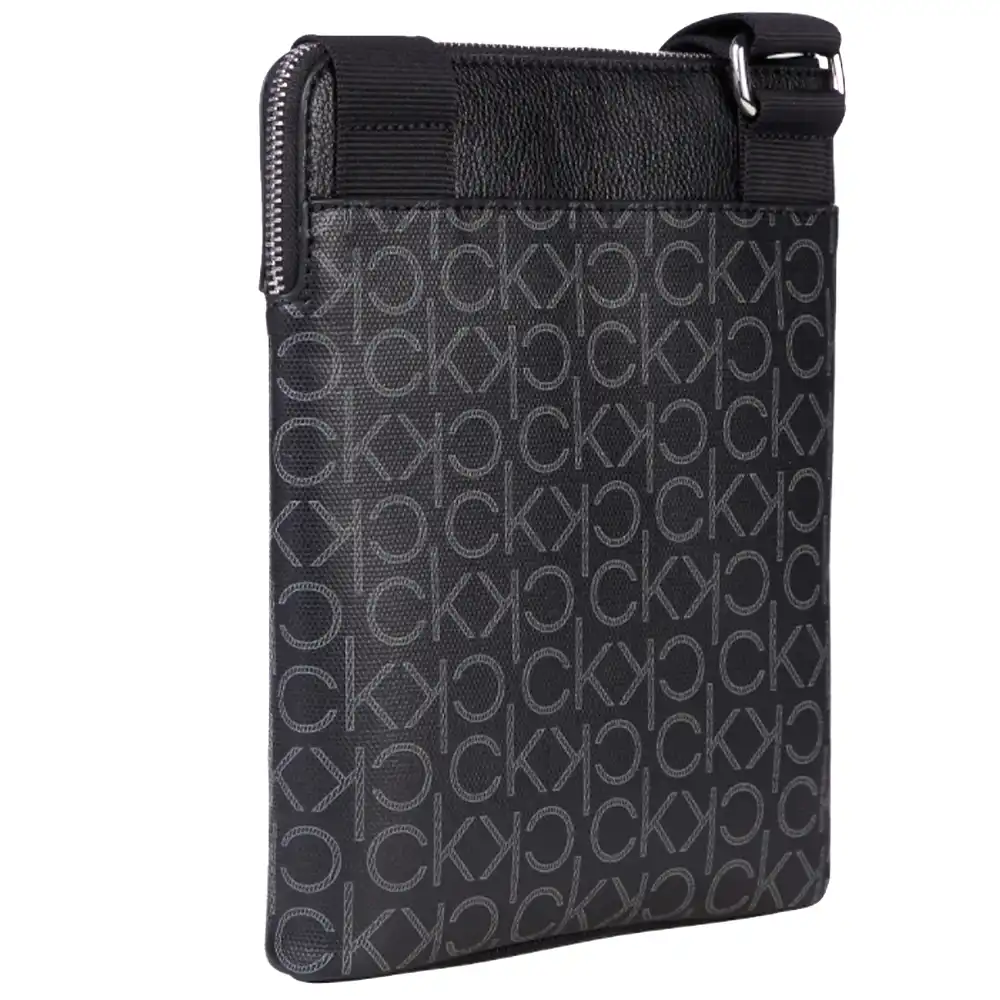 Pochette homme Calvin Klein Unlimited logo Noir - ZESHOES Pochette homme Calvin Klein Unlimited logo Noir - ZESHOES