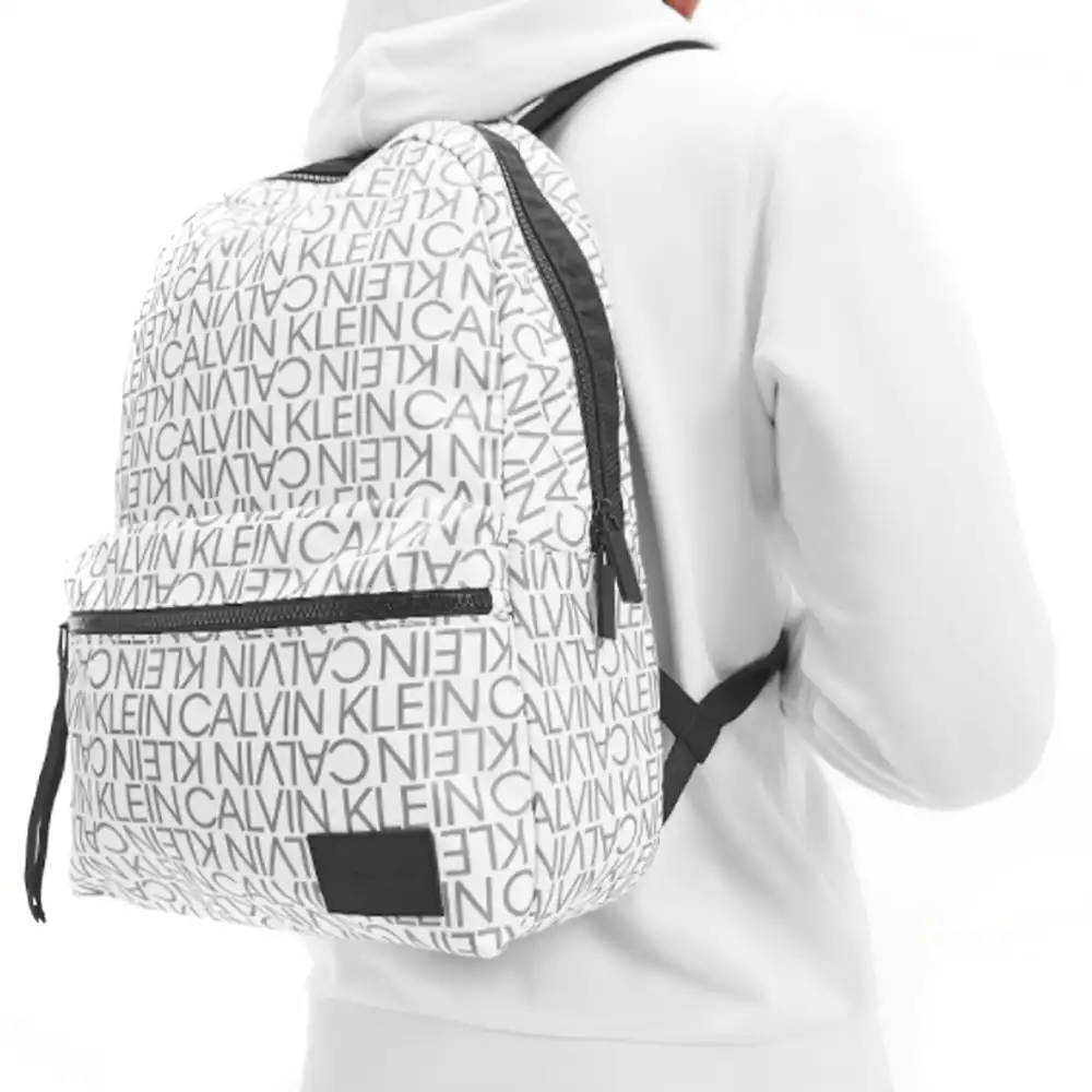 Sac à dos homme Calvin Klein Recycled blend round Blanc - ZESHOES