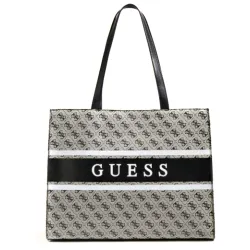 Sac a main femme Guess Cabas Monique logo 4g Gris - ZESHOES Sac a main femme Guess Cabas Monique logo 4g Gris - ZESHOES