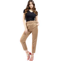 Tee shirt manche courte femme Guess Classic logo triangulaire Noir - ZESHOES