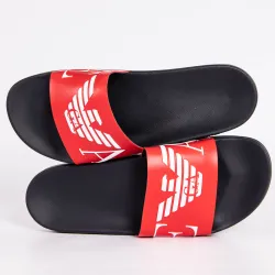 Claquette homme Emporio Armani beachwear Rouge - ZESHOES