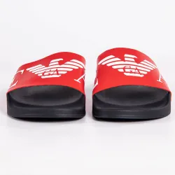 Claquette homme Emporio Armani beachwear Rouge - ZESHOES