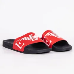 Claquette homme Emporio Armani beachwear Rouge - ZESHOES