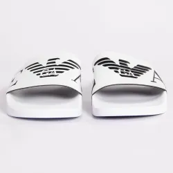 Claquette homme Emporio Armani beachwear Blanc - ZESHOES