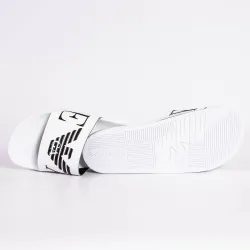 Claquette homme Emporio Armani beachwear Blanc - ZESHOES