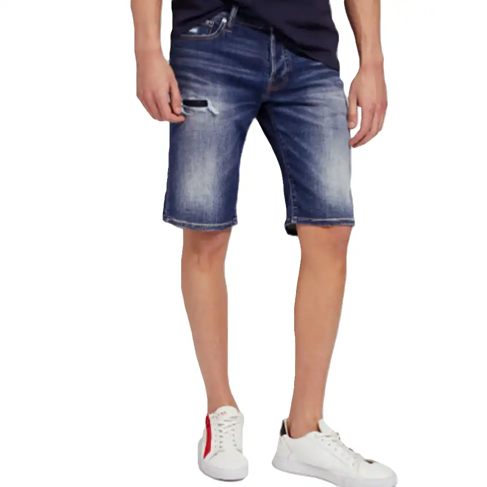 Short homme Guess Slim abrasions Jeans - ZESHOES