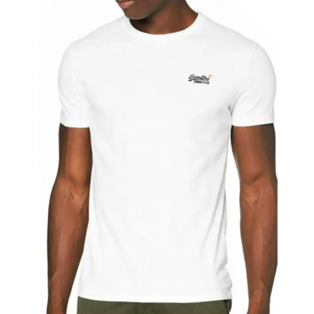 T shirt manche courte homme Superdry Classic logo Blanc - ZESHOES