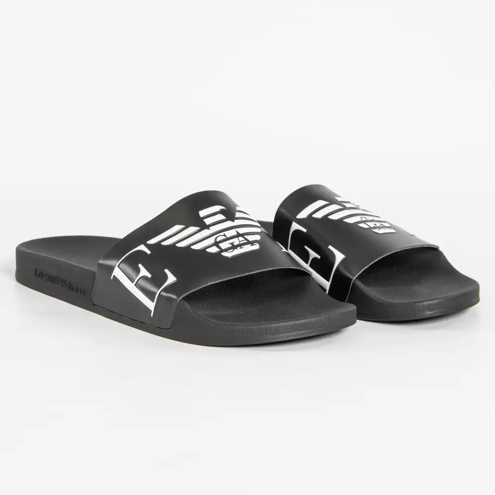 Claquette homme Emporio Armani beachwear Noir - ZESHOES