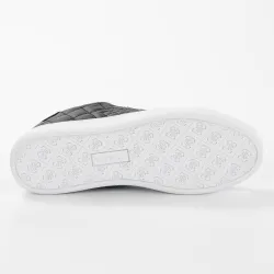 Basket de ville basse femme Guess Style matelassé Noir - ZESHOES Basket de ville basse femme Guess Style matelassé Noir - ZESHOES