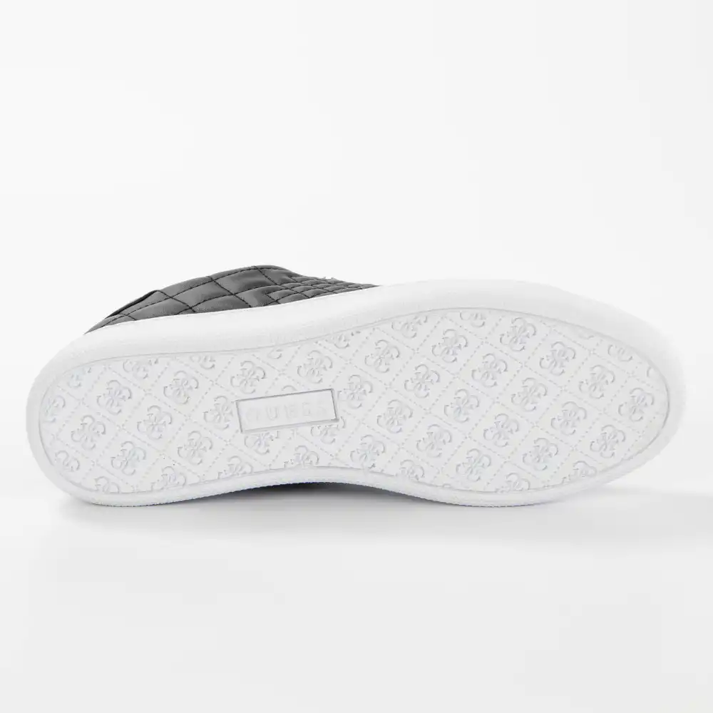 Basket de ville basse femme Guess Style matelassé Noir - ZESHOES Basket de ville basse femme Guess Style matelassé Noir - ZESHOES