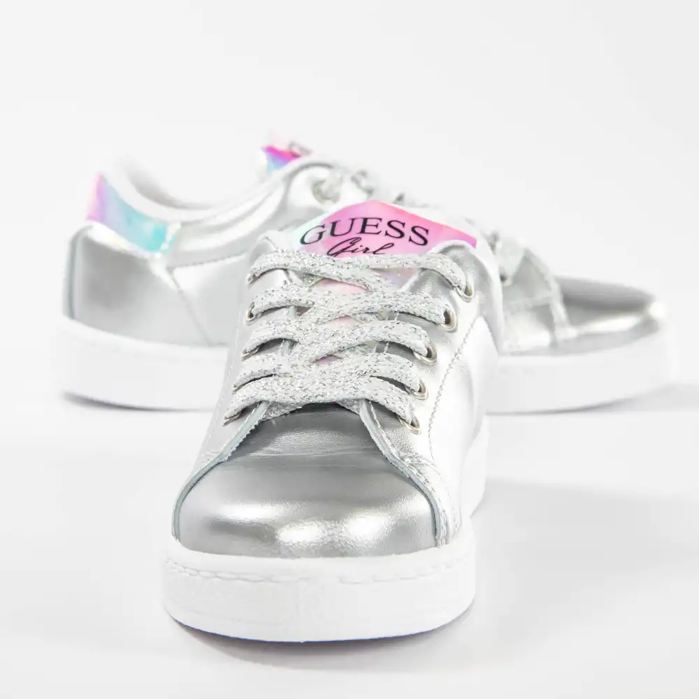 Basket basse femme Guess Silver girl Argent - ZESHOES