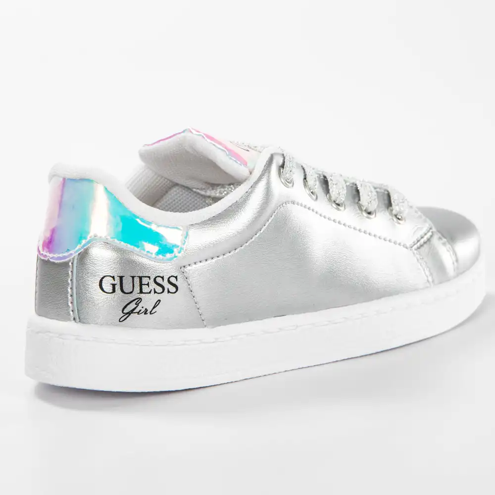 Basket basse femme Guess Silver girl Argent - ZESHOES