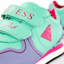 Basket basse fille Guess Mini girl Vert - ZESHOES