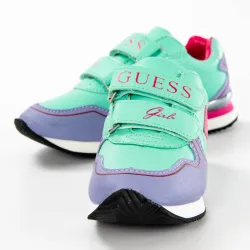 Basket basse fille Guess Mini girl Vert - ZESHOES