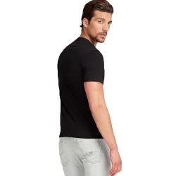 T shirt manche courte homme Guess Logo triangle Noir - ZESHOES T shirt manche courte homme Guess Logo triangle Noir - ZESHOES