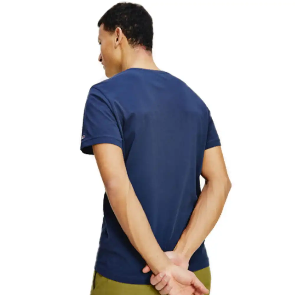 T shirt manche courte homme Tommy Jeans Corp logo Bleu - ZESHOES T shirt manche courte homme Tommy Jeans Corp logo Bleu - ZESHOES