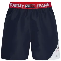 Short de bain homme Tommy Jeans SF medium drawstring Bleu - ZESHOES Short de bain homme Tommy Jeans SF medium drawstring Bleu - ZESHOES