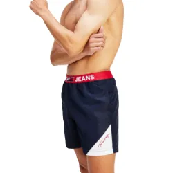 Short de bain homme Tommy Jeans SF medium drawstring Bleu - ZESHOES Short de bain homme Tommy Jeans SF medium drawstring Bleu - ZESHOES